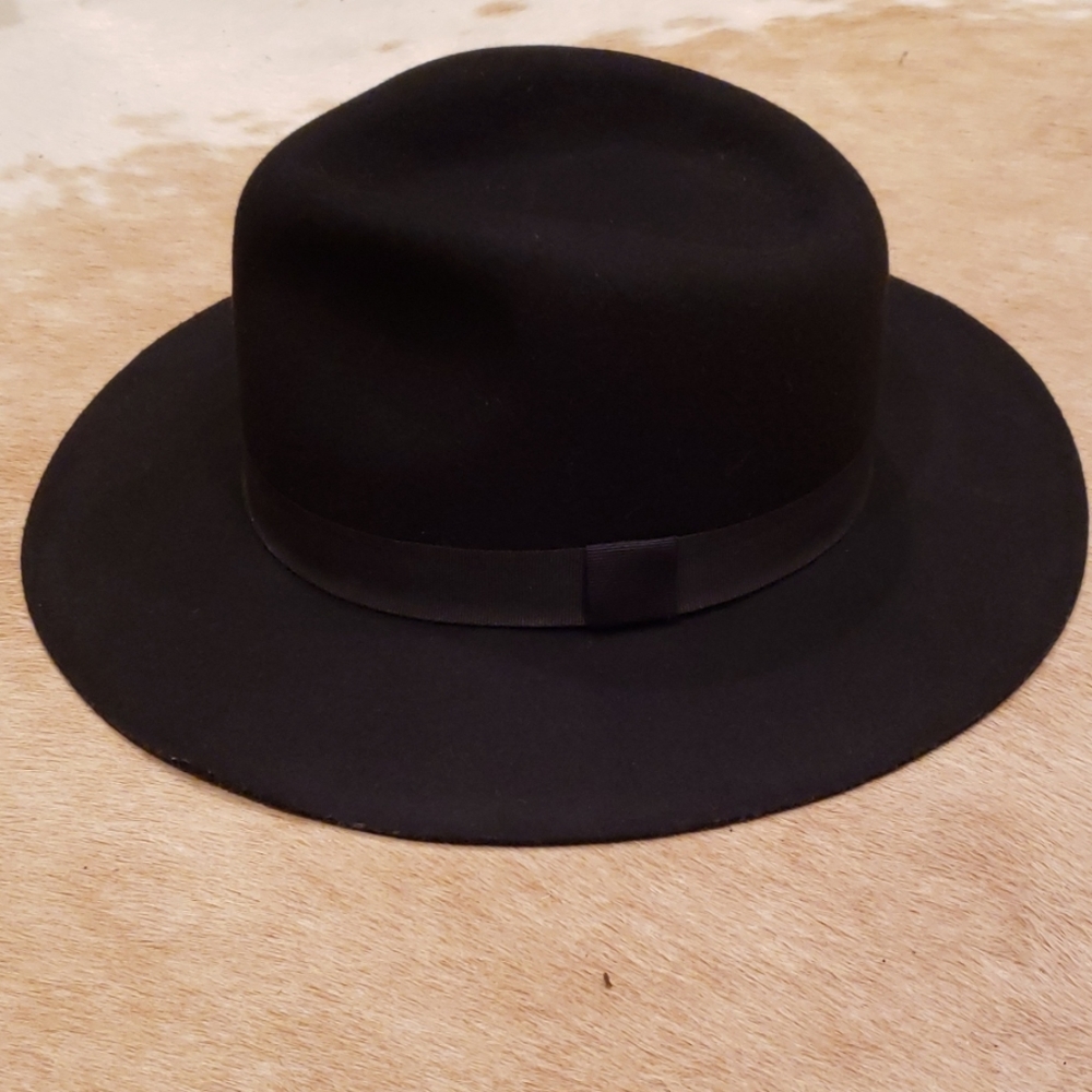 Biltmore for Madewell Black Wool Fedora Hat